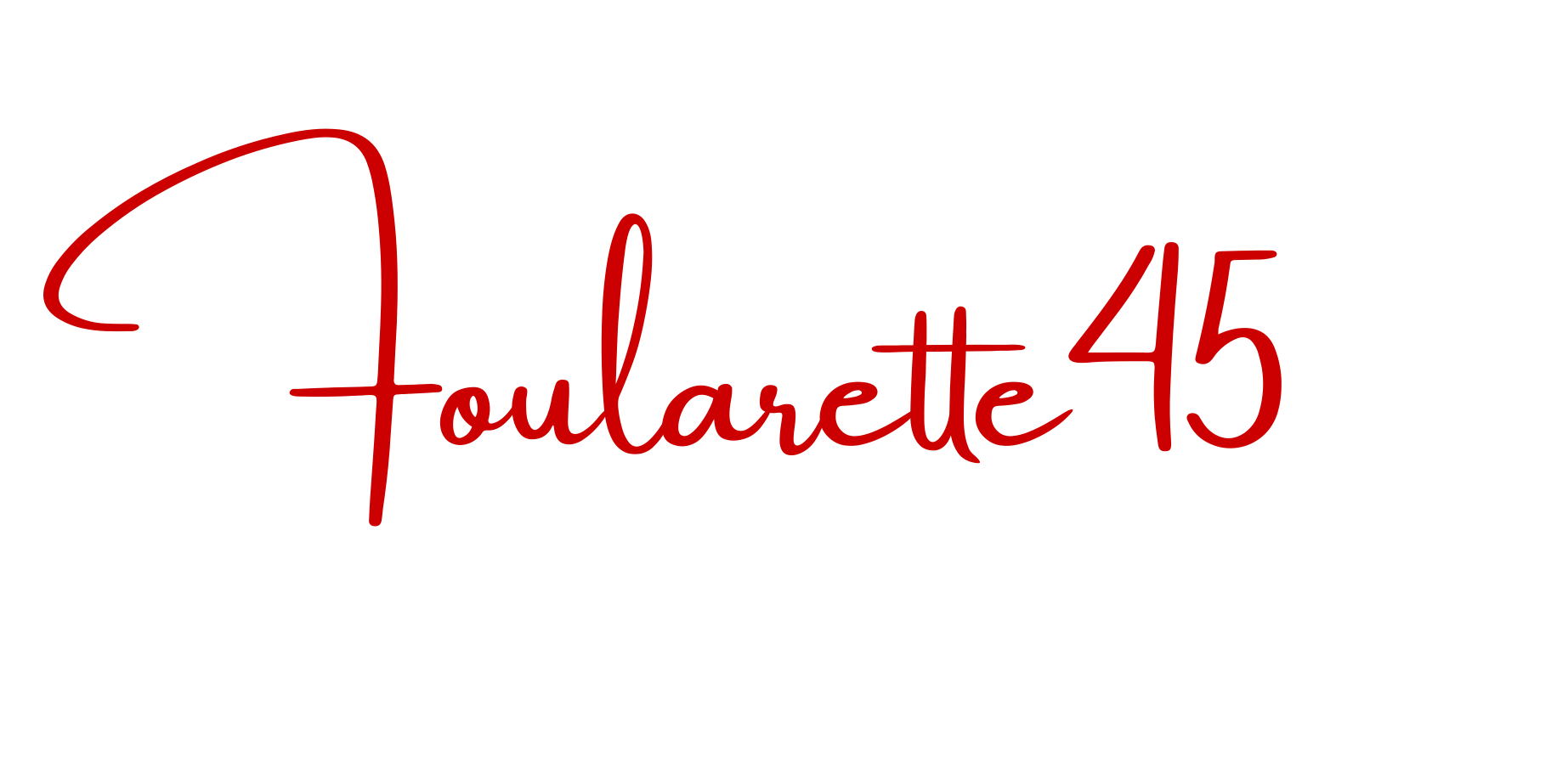 Red 'Foularette 45' logo on a white background